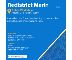 Redistrict Marin Public Workshop Notice for Instagram